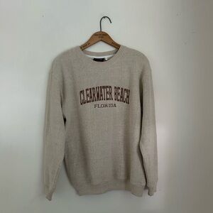 Clearwater Beach Florida Cream Sweater